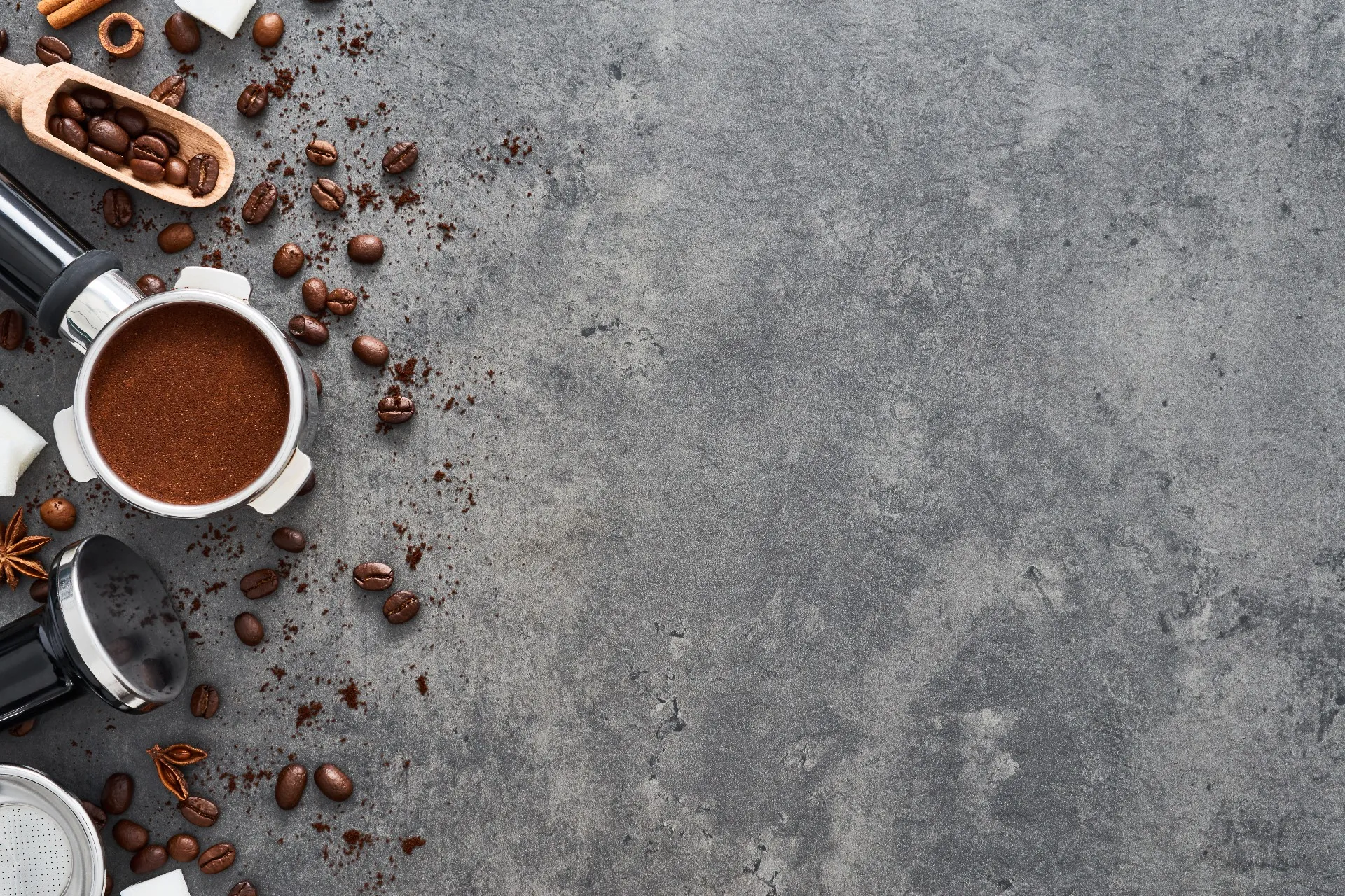 Coffee beans in a cup